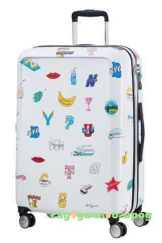 Фото Чемодан American Tourister CEIZER FUN белый принт M