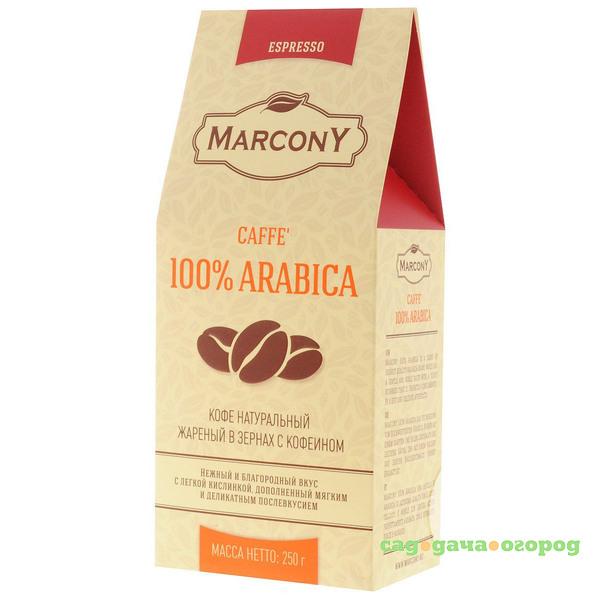 Фото Кофе в зернах Marcony Espresso Caffe' 100% Arabica 250 г