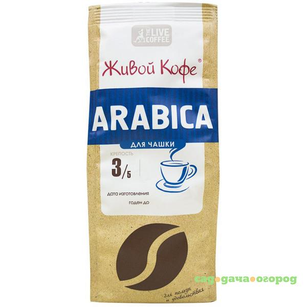 Фото Кофе молотый Живой кофе Arabica для заваривания в чашке 200 г