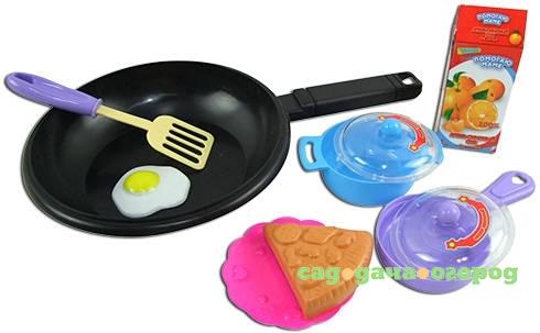 Фото Игровой набор ABtoys «Помогаю Маме» с посудой и продуктами 8 пр.