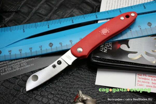 Фото Нож Spyderco Roadie Red FRN 189PRD