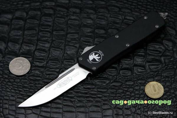 Фото Автоматический нож Microtech Scarab Satin Standart 176-4