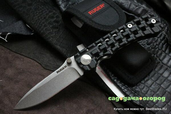 Фото Нож складной Ruger Knives Go-N-Heavy™ Compact Tactical Folder, Bill Harsey Design, Stonewashed Plain 80 мм. CRR1803 (CRKT)