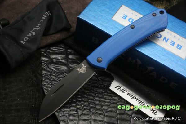 Фото Складной нож Benchmade Proper Limited Sheepsfoot Blue G-10 S30V 319DLC-1801