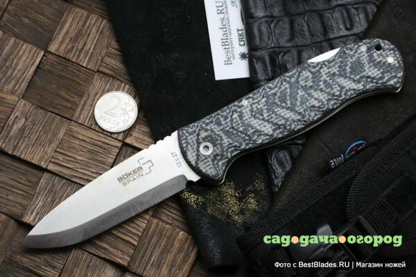 Фото Нож Boker 01BO380 Spain Bushcraft Folder Granito сталь 12С27, рукоять микарта