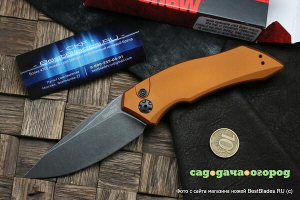 Фото Нож Kershaw K7100EBBW Launch 1 - нож автомат., сталь CPM154CM, песочная рук-ть