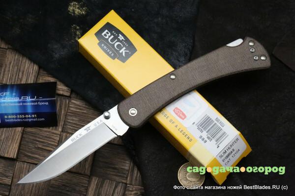 Фото Buck B0110BRS4 110 Slim Pro - нож складной, сталь S30V, рукоять коричневая микарта