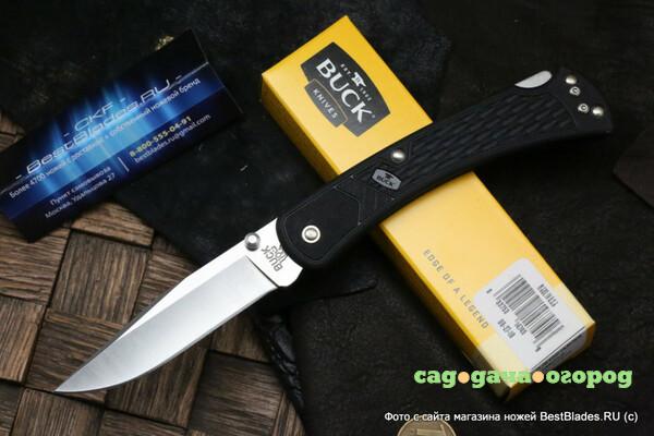 Фото Buck B0110BKS1 110 Slim Select - нож складной, сталь 420HC, рукоять чёрный нейлон