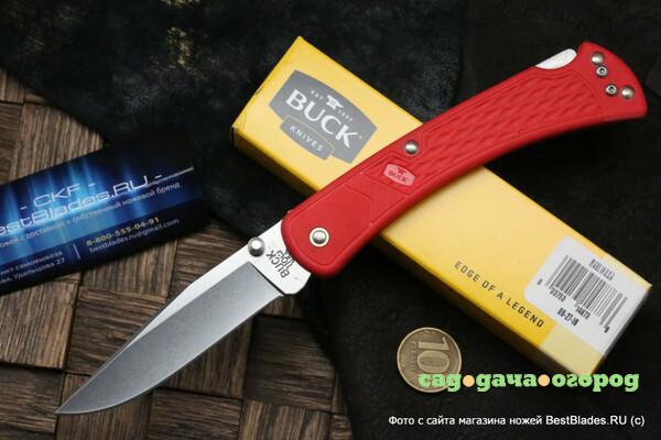 Фото Buck B0110RDS2 110 Slim Select - нож складной, сталь 420HC, рукоять красный нейлон