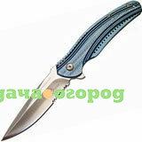 Фото Нож складной Ripple Blue Stainless Handle Combo Edge (IKBS® Flipper) 80 мм. CR-K405BXS (CRKT)