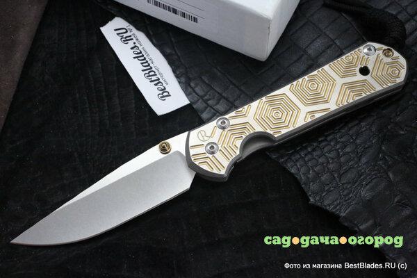 Фото Нож складной Chris Reeve Large Sebenza 21 Computer Generated Graphic Hex in Gold ChR/L21-1042