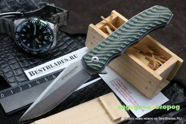 Фото Нож Boker 01lg445 Magnum Satin Green