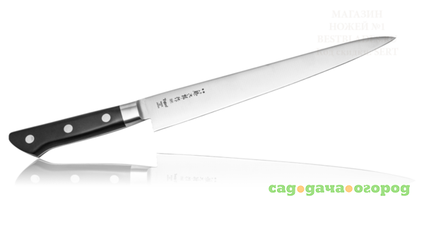 Фото F-806, Нож для тонкой нарезки Tojiro Western Knife, 270 мм, сталь VG-10, 3 слоя, рукоять пластик