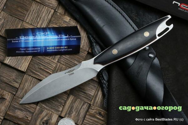 Фото Нож нескладной Twin G10 stonewash от N.C.Custom