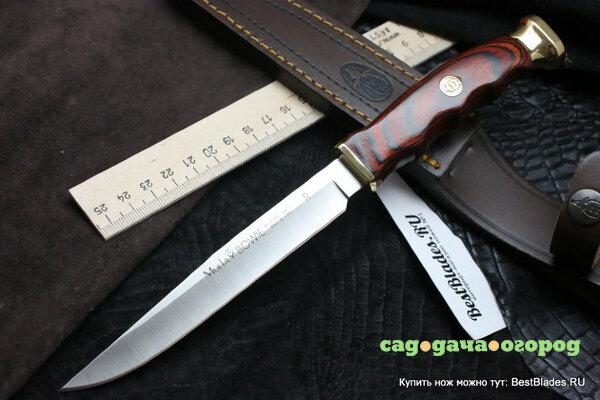 Фото Нож с фиксированным клинком Muela Bowie Pakka Wood BWF-14R