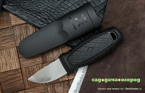 Фото Нож Morakniv Eldris, нержавеющая сталь, черный