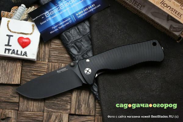 Фото Нож LionSteel SR-2 Aluminum Black handle black blade