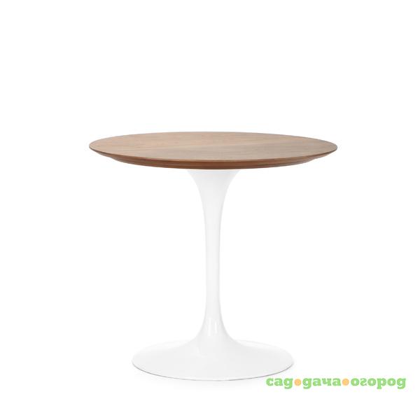 Фото Обеденный стол Tulip с деревянной столешницей диаметр 80