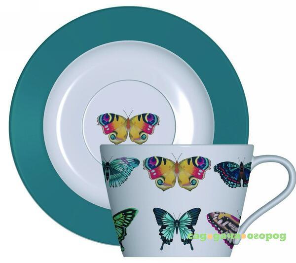 Фото Churchill Арлекин Бабочки Кофейный набор: чашка с блюдцем 4 шт, 115 мл