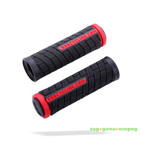 Фото Рукоятки руля, Круглые (комплект), DualGrip, 22,2 мм, 102 мм/, 102 мм, BBB (рукоятка - черный/красный, BHG-07-1)