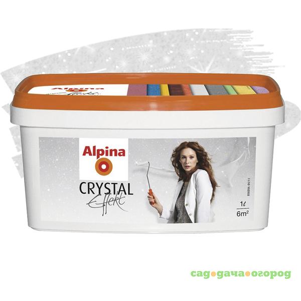 Фото Декоративное покрытие Alpina Crystal Effekt Silber с кристаллическим эффектом лазурь 1 л