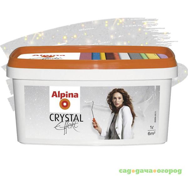 Фото Декоративное покрытие Alpina Crystal Effekt Gold с кристаллическим эффектом лазурь 1 л