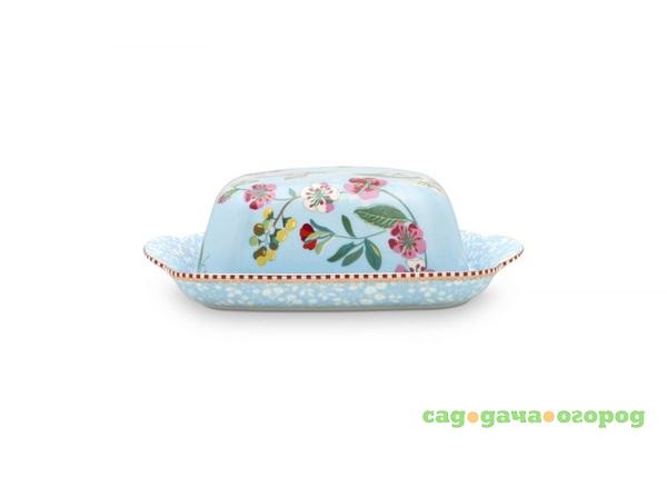 Фото Масленка PiP Studio Hummingbirds Blue 20 х 14 х 6,5 см