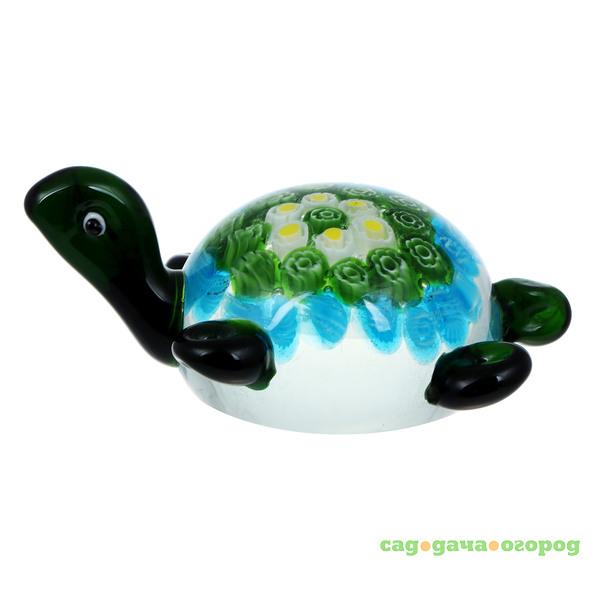 Фото Фигурка Art glass-сувенир черепаха 11х5см