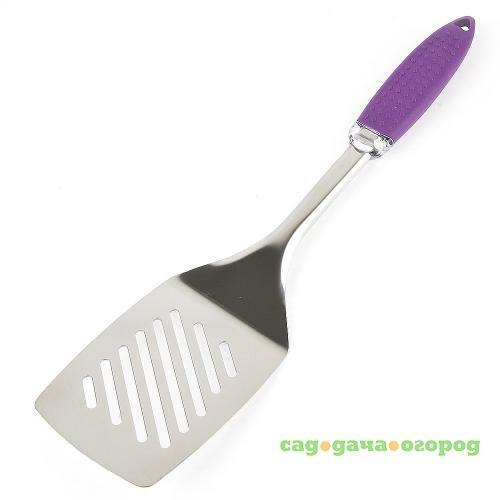 Фото Лопатка кухонная Nouvelle, Медь, 33,5 см, фиолетовый, с прорезями