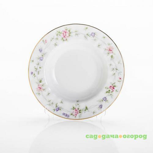 Фото Тарелка суповая PORCELAINE Czech Gold Hands, Сакура, 21,5 см