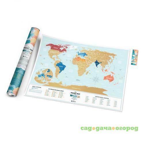 Фото Карта мира 1DEA.me, Holiday Lagoon World, 80*60 см