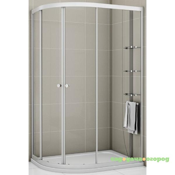 Фото Pratico RH-2 120x90 L профиль Хром стекло прозрачное