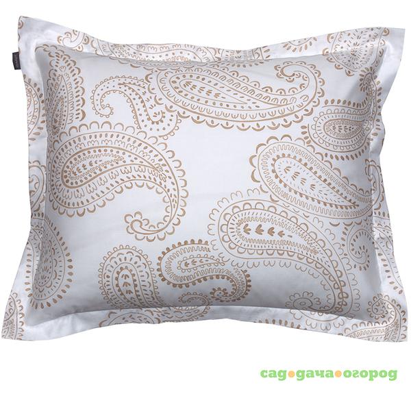 Фото Наволочка Gant Home Shadow Paisley, 50x70 см., цвет бежевый, 100% египетский хлопок