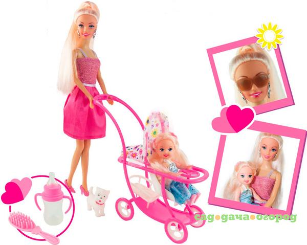 Фото Ася Блондинка в розовом платье на прогулке с семьей, 11 и 28 см, 35087