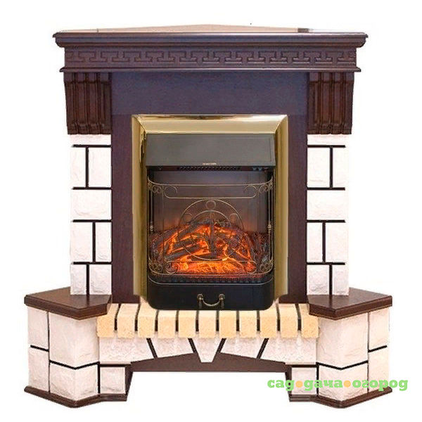 Фото Real-Flame Stone Corner new STD/EUG AO (DN) с очагами Fobos/Majestic