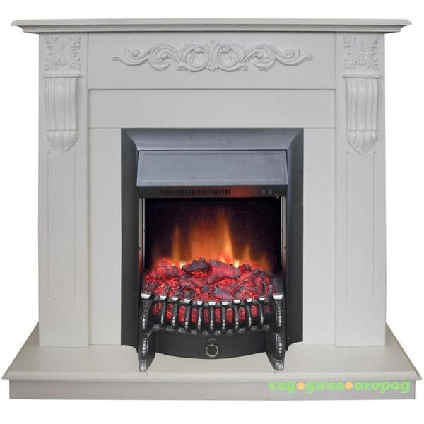 Фото Real-Flame Dominica STD/EUG WT с очагом Fobos s Lux BL/BR, Majestic s Lux BL/BR