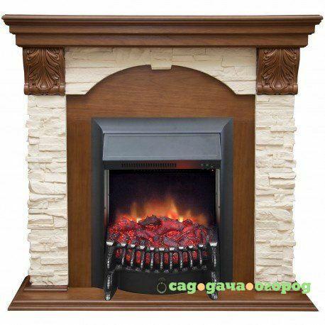 Фото Real-Flame Dublin LUX STD/EUG AO с очагом Fobos s Lux BL/BR, Majestic s Lux BL/BR