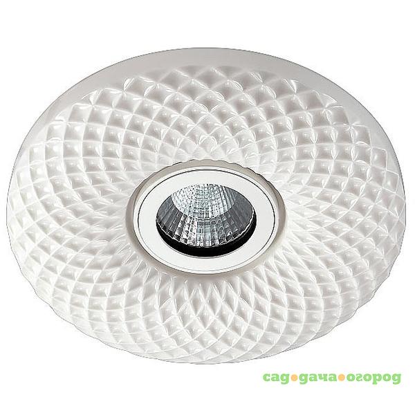 Фото Светильник светодиодный встраиваемый Novotech Ceramic LED 357348 белый IP20 5W+25LED 5W 85-265V