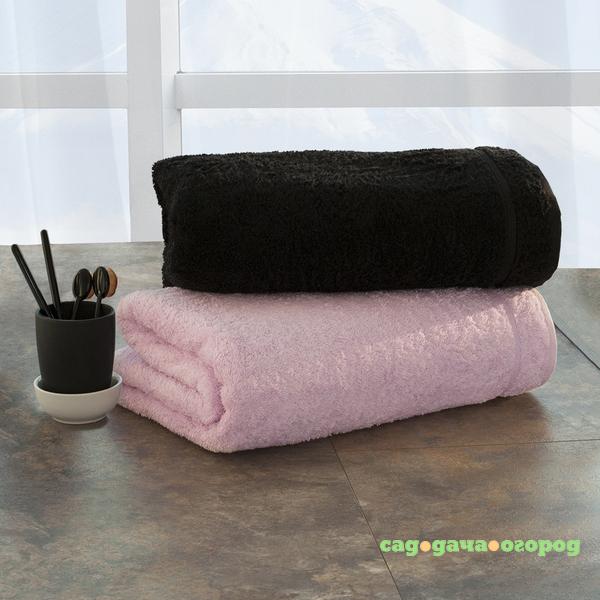 Фото Набор полотенец BB Towels Цвет: Charcoal Black & Lilac (100х160 см,70х150 см)