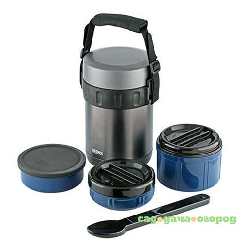 Фото Термос для еды с контейнерами тм Thermos jbg-2000 (black)  2.0л