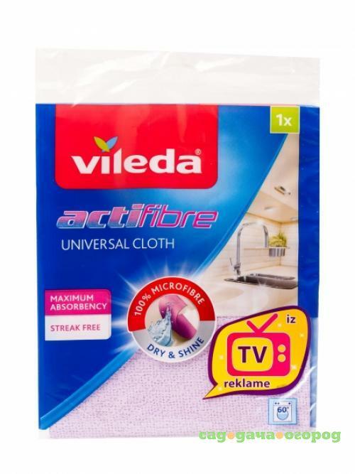 Фото Салфетка для уборки vileda, Actifibre, 29*29 см, голубой