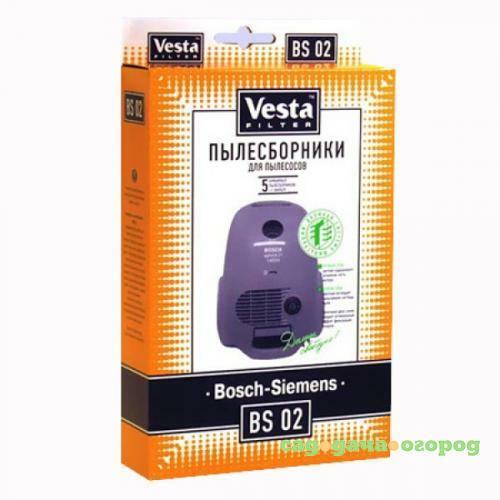 Фото Комплект пылесборников Vesta FILTER, BS 02, 5 шт, с фильтром