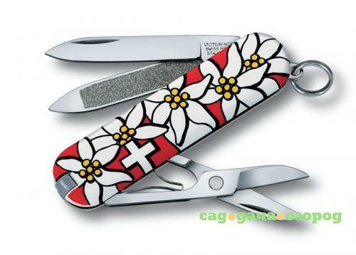 Фото Нож-брелок VICTORINOX, Classic, Edelweiss, 5,8 см. 7 функций