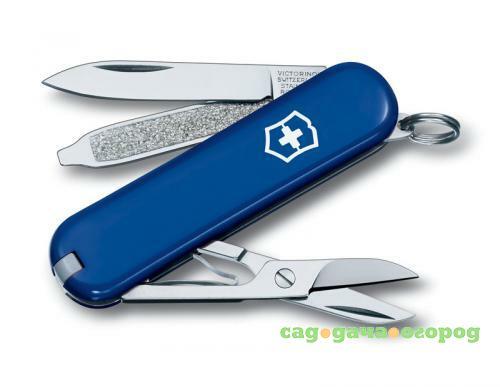 Фото Нож-брелок VICTORINOX, Classic, SD, 5,8 см, 7 функций, синий