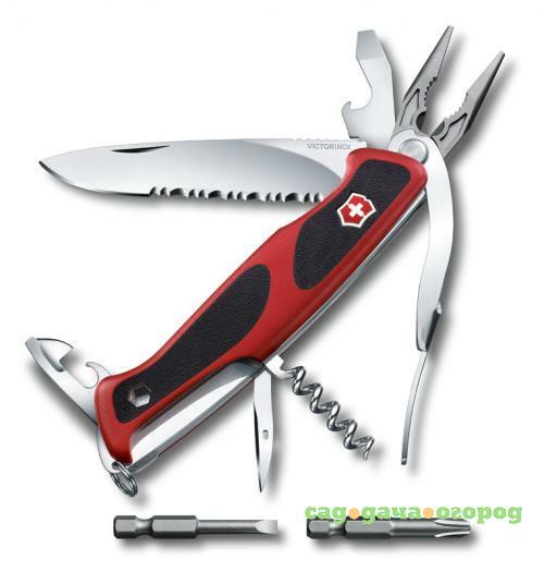 Фото Перочинный нож VICTORINOX, RangerGrip, 13 см, 17 функций, красный