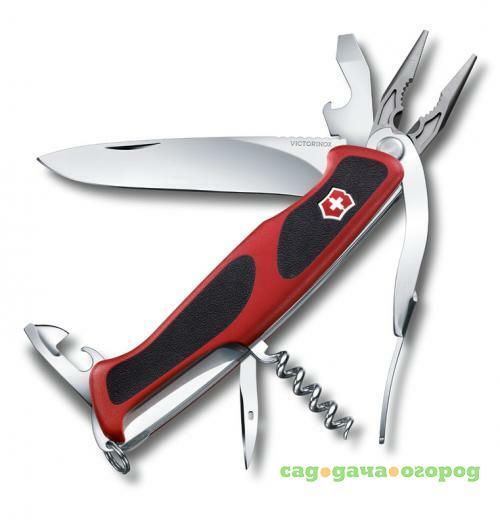 Фото Перочинный нож VICTORINOX, RangerGrip, 13 см, 14 функций, красный