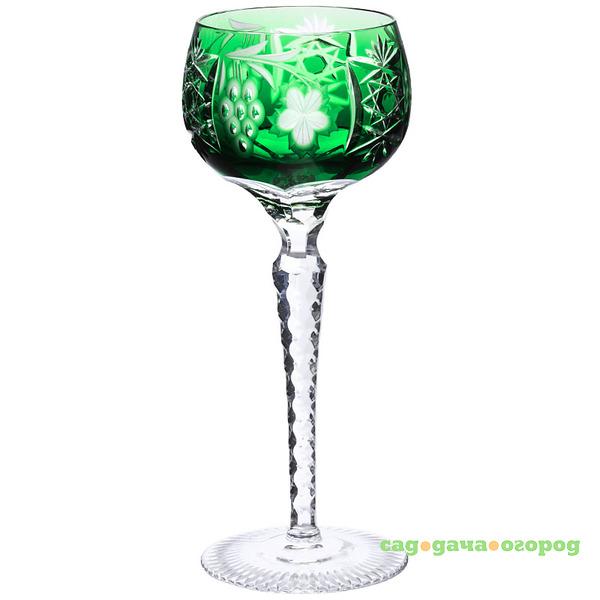 Фото GRAPE Emerald фужер для вина 220 мл cased crystal, темно-зеленый (stemglass)