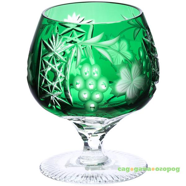 Фото GRAPE Emerald фужер для коньяка 300 мл cased crystal, темно-зеленый (stemglass)