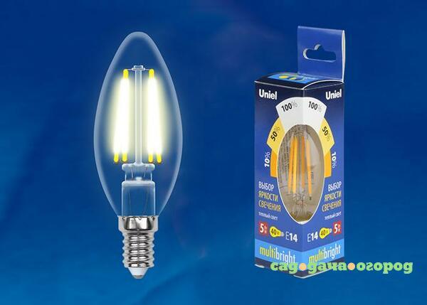 Фото Led-c35-5w/ww/e14/cl/mb