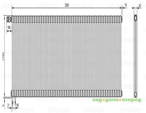 Фото Zehnder Charleston 2180/48 TL